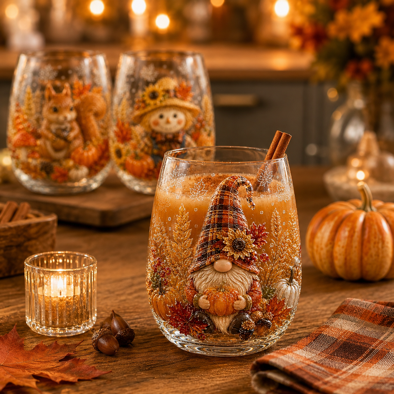 🍂✨Autumn Harvest Glass Cup Set