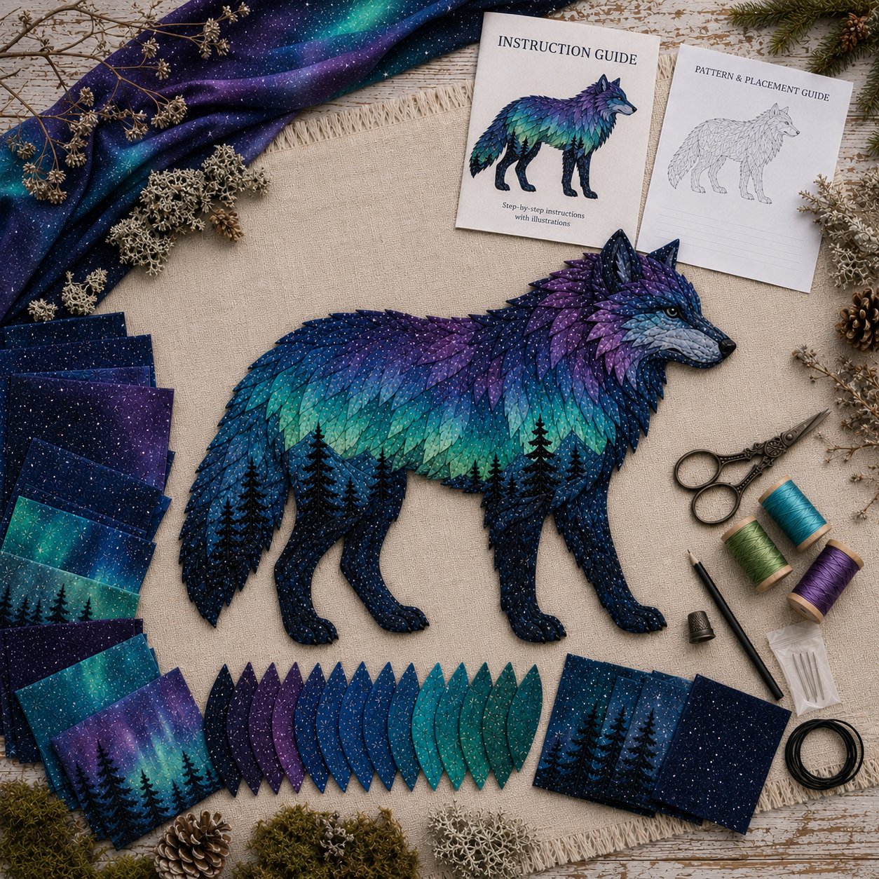 Northern Lights Wolf