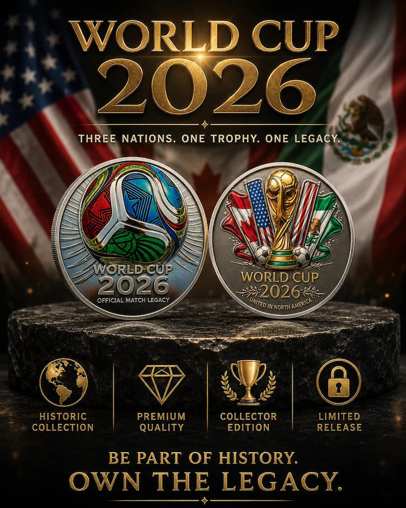 🏆 Flash Sale: 60% OFF ⚽ 2026 World Cup Football Commemorative Coin Inspired Souvenir