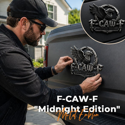 🦅F-CAW-F "Midnight Edition" Metal Emblem - Premium Attitude Decal