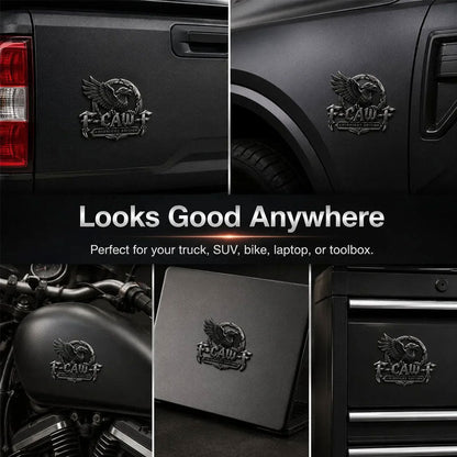 🦅F-CAW-F "Midnight Edition" Metal Emblem - Premium Attitude Decal