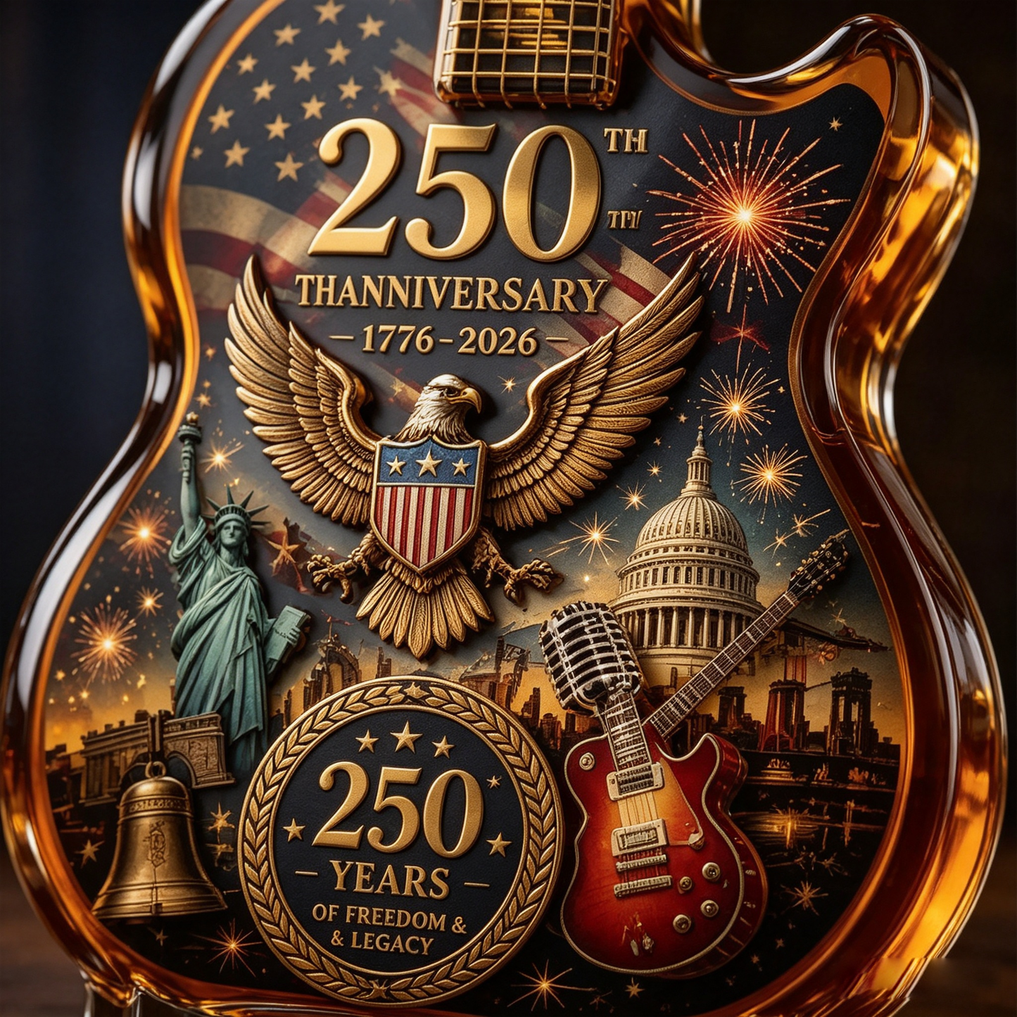 🔥 Limited-Time Offer | America 250th Anniversary Rock Guitar Collector Bottle