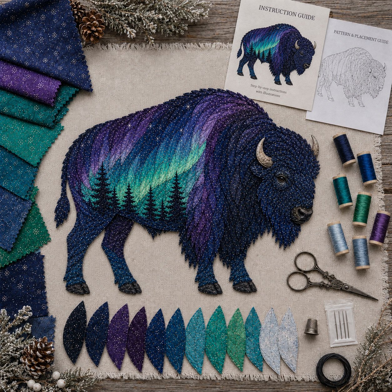 Northern Lights Bison