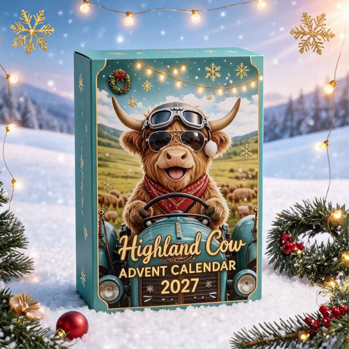 🐮 Highland Cow Advent Calendar 2027 | Cute 3D Highland Cow Mini Figurines Advent Box & Free Shipping🚀