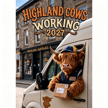 🐮 Highland Cows Working 2027 Calendar