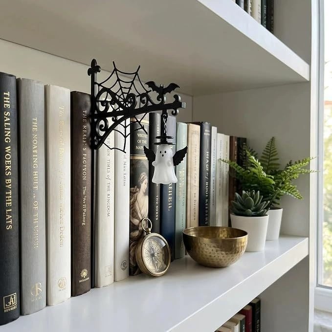 Vintage Library Lantern Bookshelf Lamp – Warm LED Book Nook Light