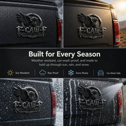 🦅F-CAW-F "Midnight Edition" Metal Emblem - Premium Attitude Decal