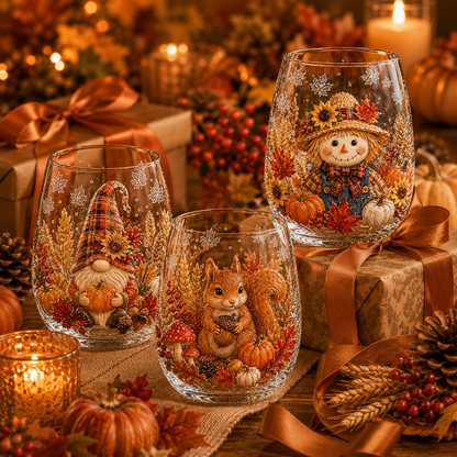 🍂✨Autumn Harvest Glass Cup Set