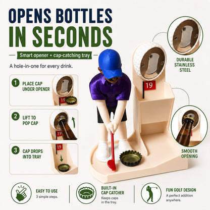 Golf Ball Themed Bottle Opener