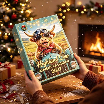 🐮 Highland Cow Advent Calendar 2027 | Cute 3D Highland Cow Mini Figurines Advent Box & Free Shipping🚀