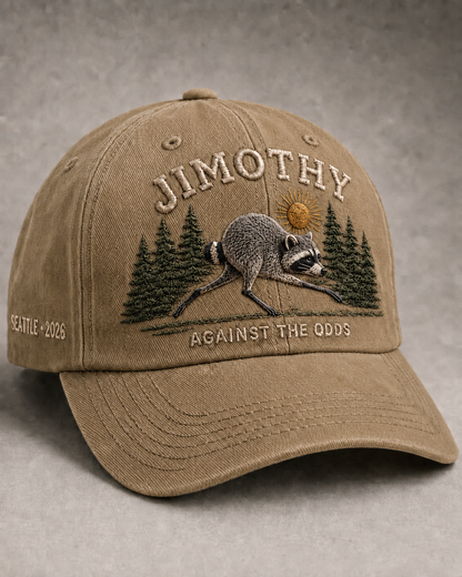 🦝 Jimothy “Against the Odds” Embroidered Cap