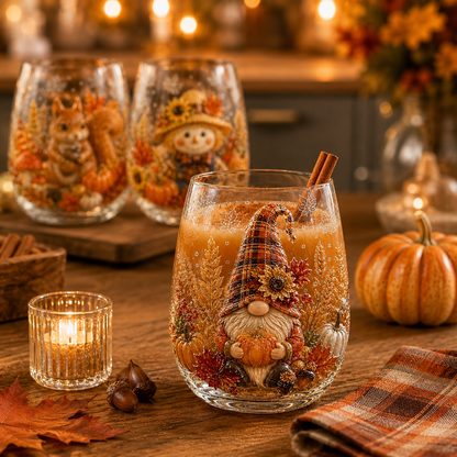 🍂✨Autumn Harvest Glass Cup Set