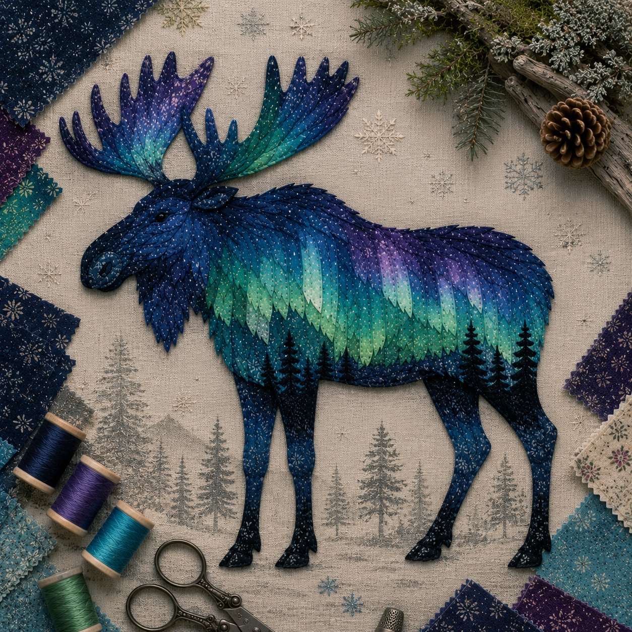 Northern Lights Moose
