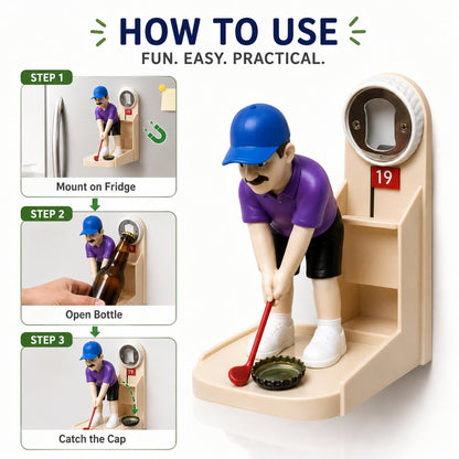 Golf Ball Themed Bottle Opener