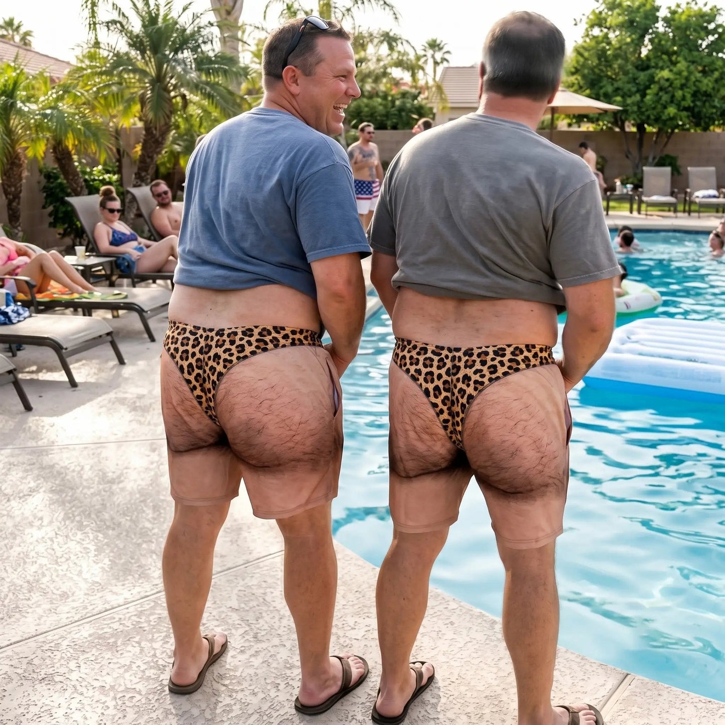 The "Cheeky Commando" Novelty Prank Swim Trunks – Guaranteed to Cause Double-Takes!