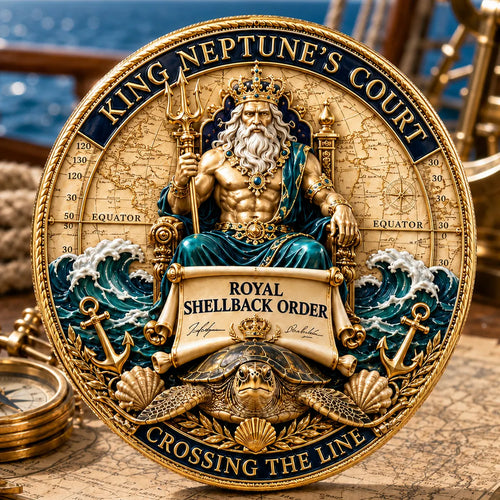 King Neptune’s Court – Crossing the Equator Commemorative Metal Medal